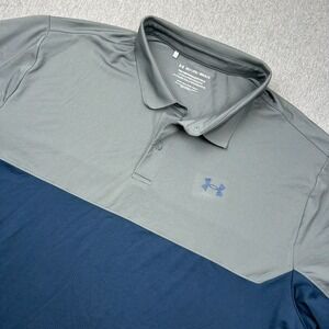 Under Armour Performance Polo Shirt Mens 3XLT Short Sleeve Blue Gray